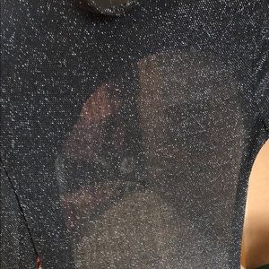 Black jumpsuit with sparkle with th face cover piece to Match bring th night out